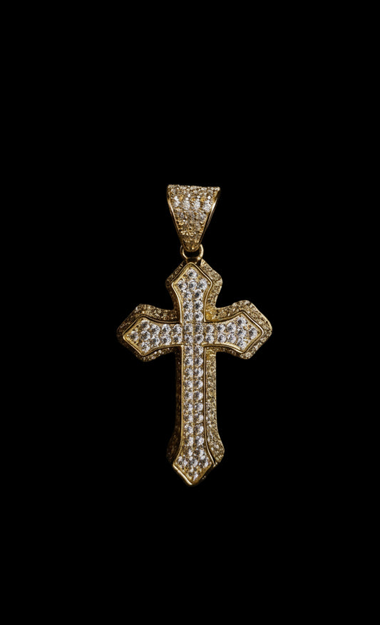 14k CROSS W/ Cubic Zirconia