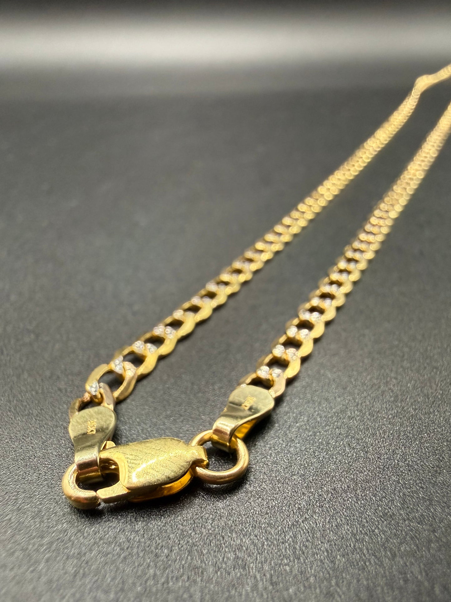 10k TWO TONE GOLD MIAMI CURB 20” 4mm
