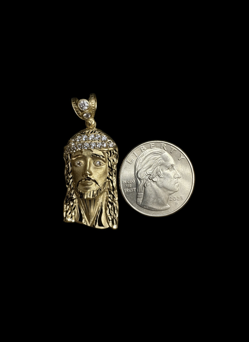 14k Jesus pendant