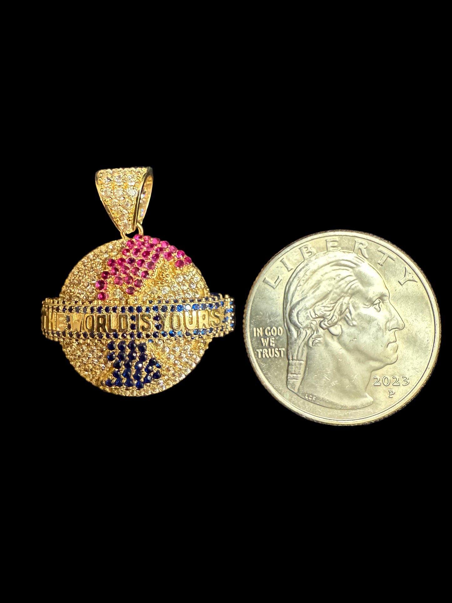 14k World/Globe pendant