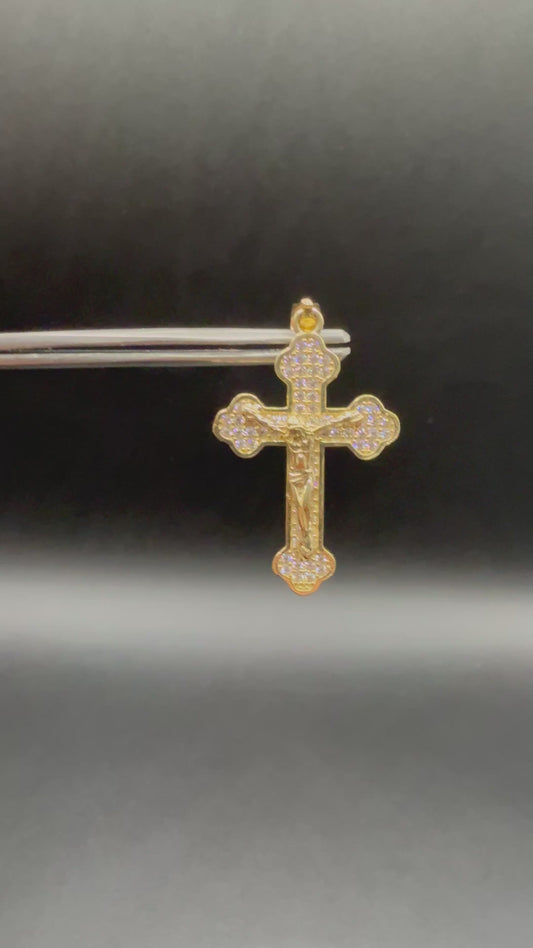 10k Gold cross pendant